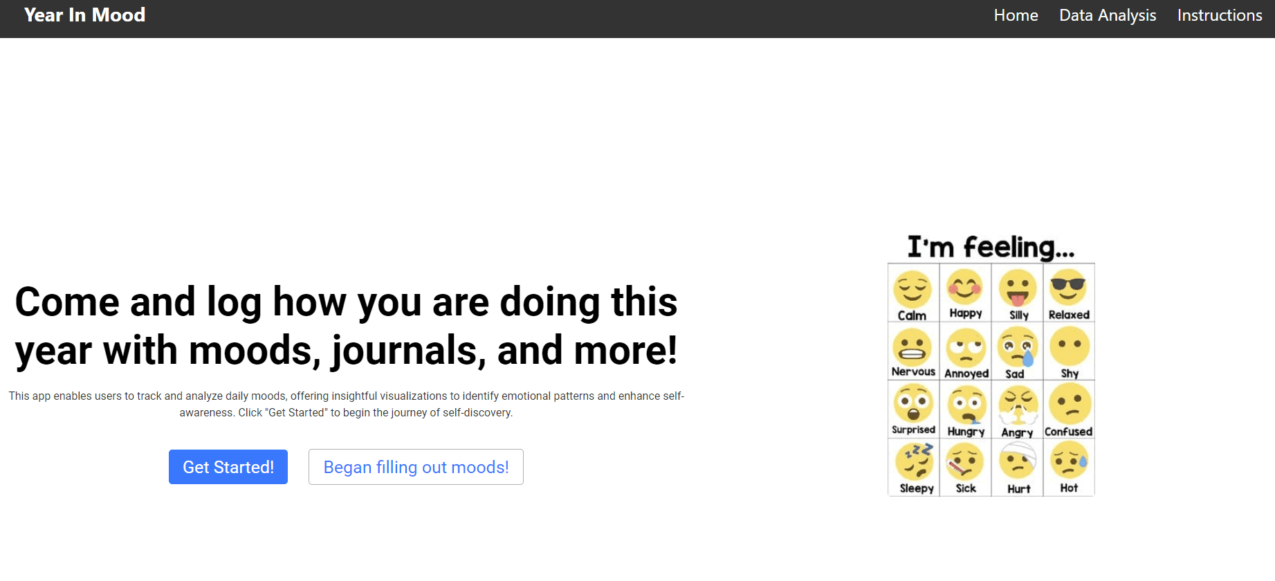 Year in Mood (Emotions Tracker) screenshot Zihe Peter Zhang
